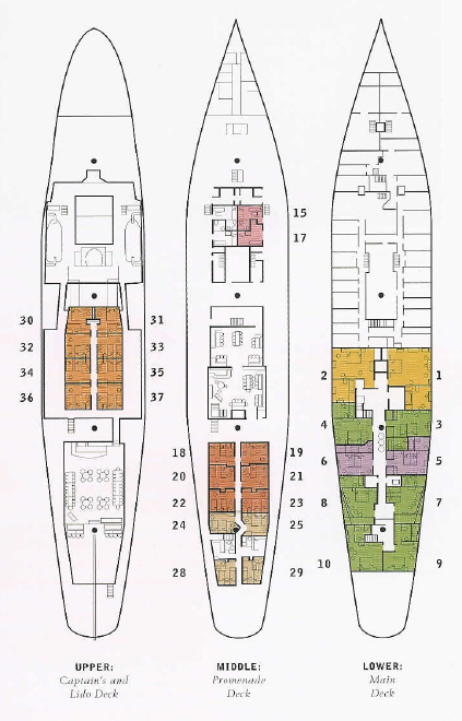 Sea Cloud: Deck Plans  2003