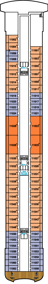 Crystal Serenity Deck Plans: Deck 11, Penthouse Deck